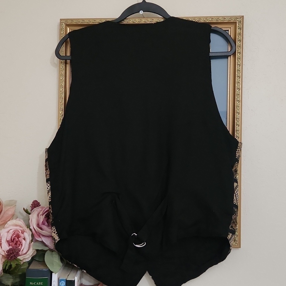 Vintage Beaded Vest Jane Ashley Size Large Retro Glam Maximalist Collegiate - Picture 7 of 9